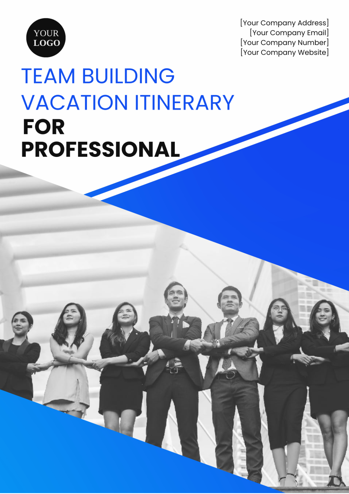 Team Building Vacation Itinerary for Professional Template - Edit Online & Download