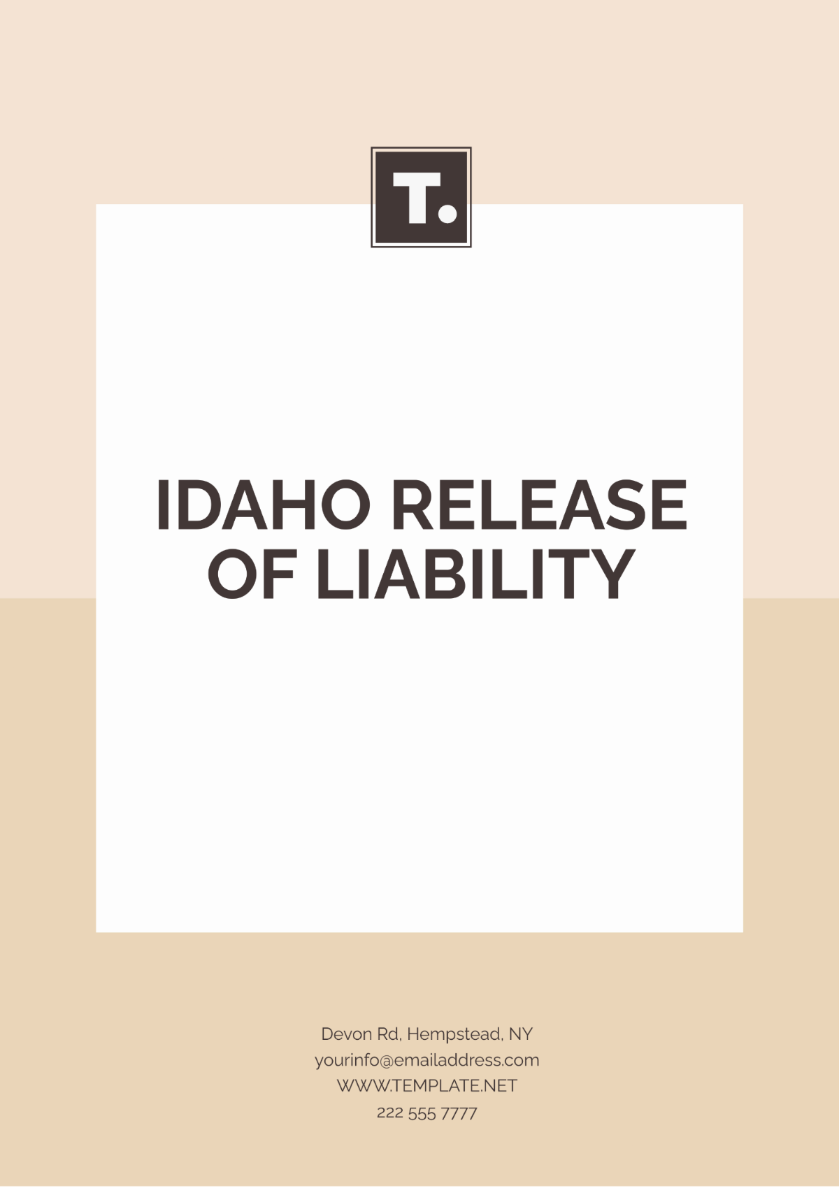 Idaho Release of Liability Template