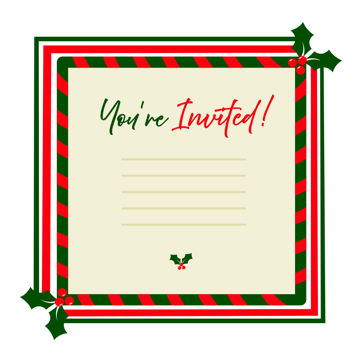 Christmas Invitation Clipart