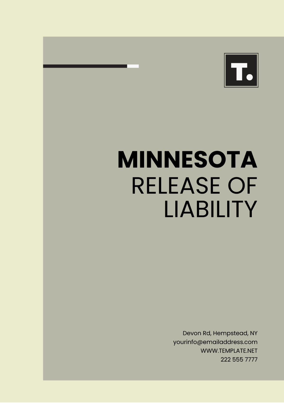 Minnesota Release of Liability Template