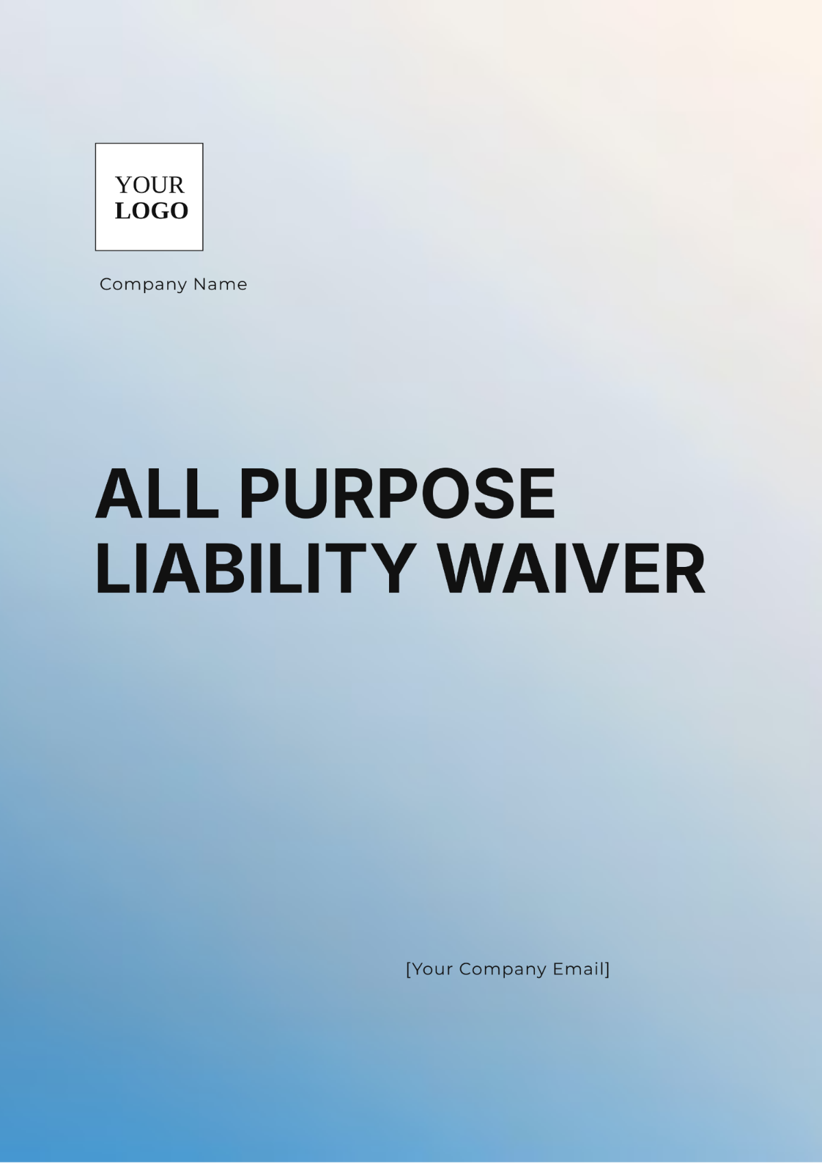 All Purpose Liability Waiver Format Template