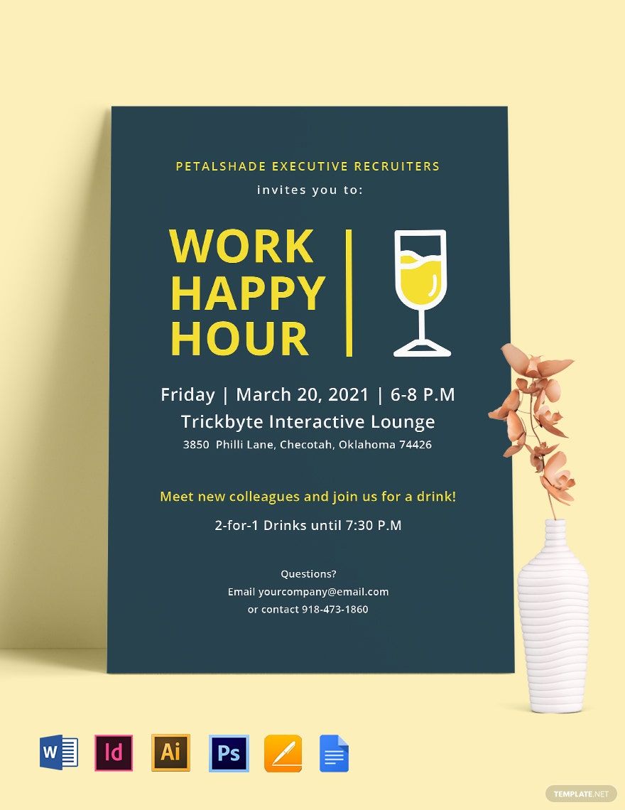 Work Happy Hour Invitation Template