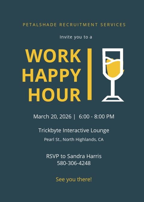 FREE Work Happy Hour Invitation Template In Google Docs Illustrator 