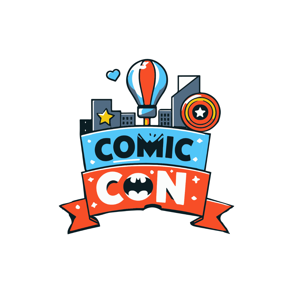 Comic Con Banner Clipart