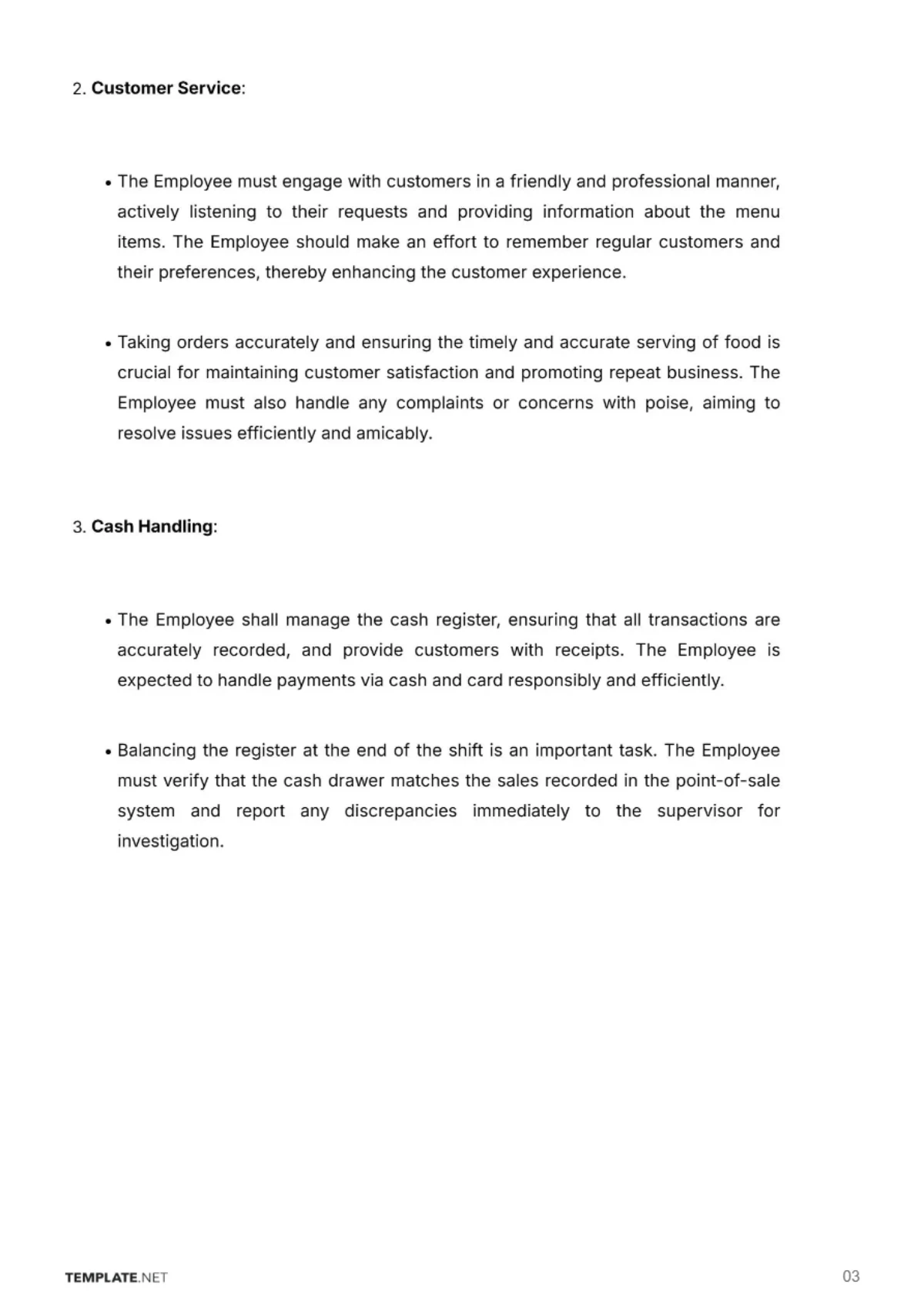 Free Food Truck Employment Contract Template to Edit Online