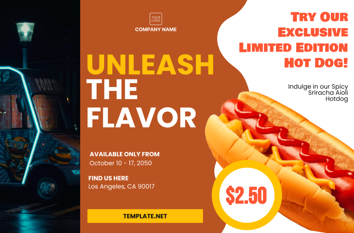 Food Truck Promotional Banner Template - Download | Template.net