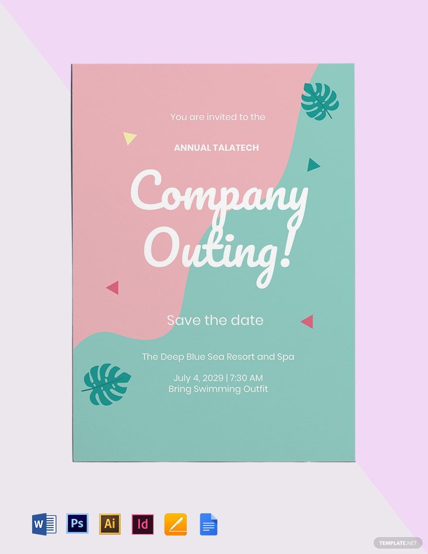 Company Outing Invitation Template