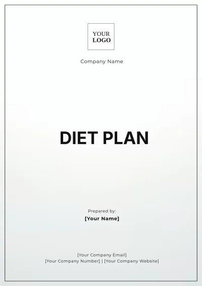 Free Diet Plan Template to Edit Online