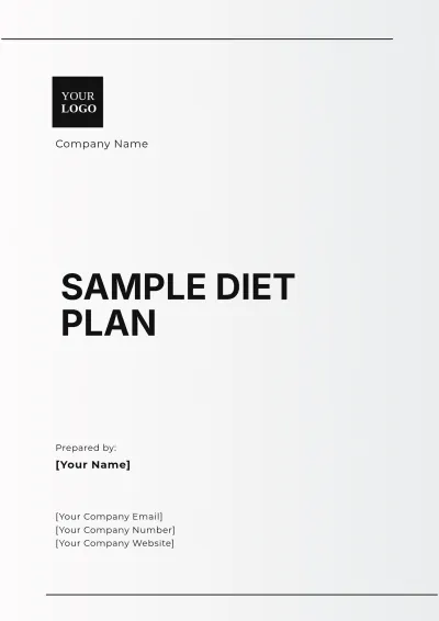 Free Sample Diet Plan Template to Edit Online
