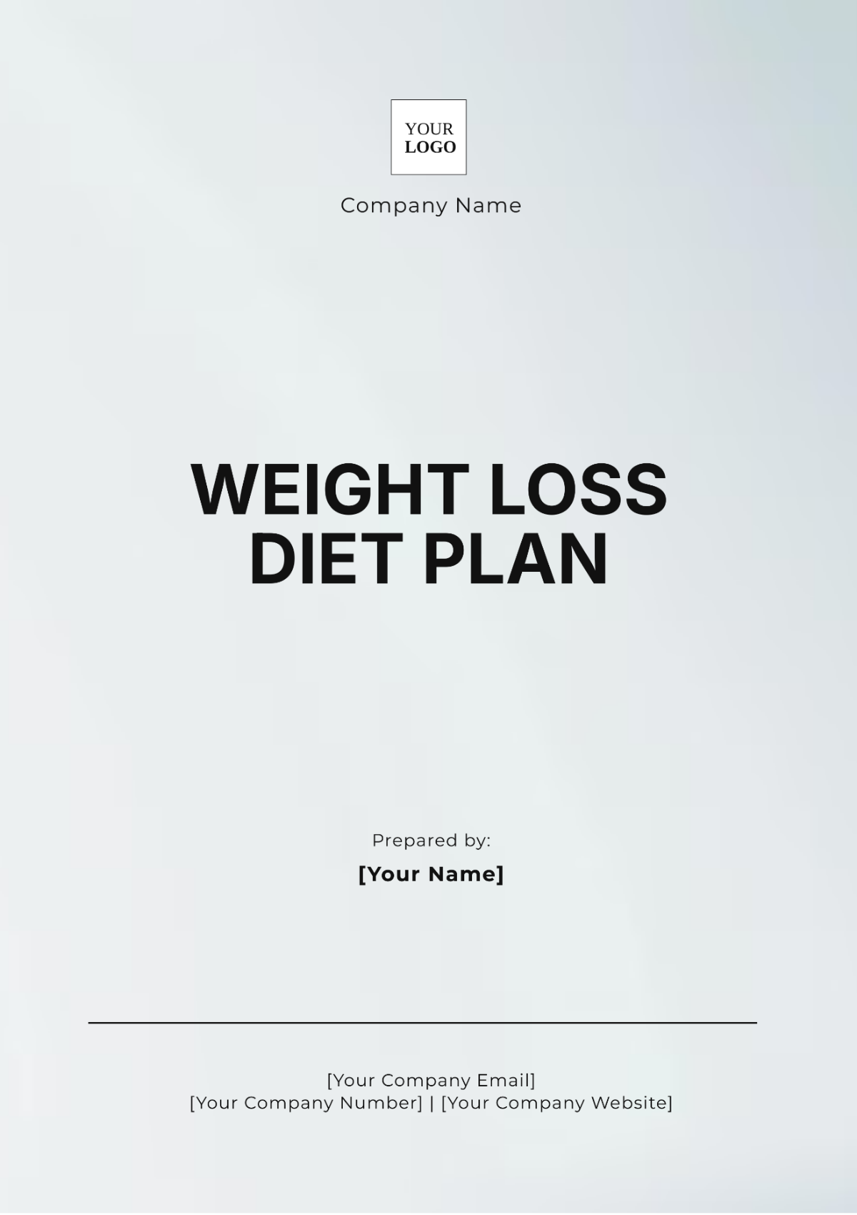 Weight Loss Diet Plan Template