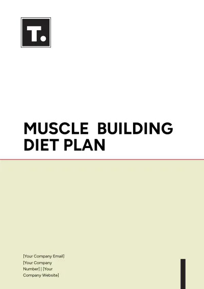 Free Muscle Building Diet Plan Template to Edit Online