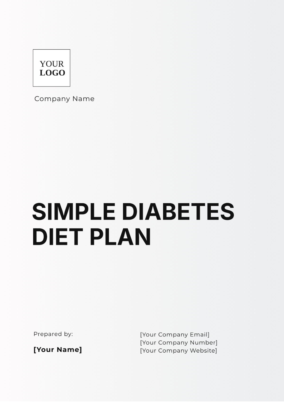 Simple Diabetes Diet Plan Template