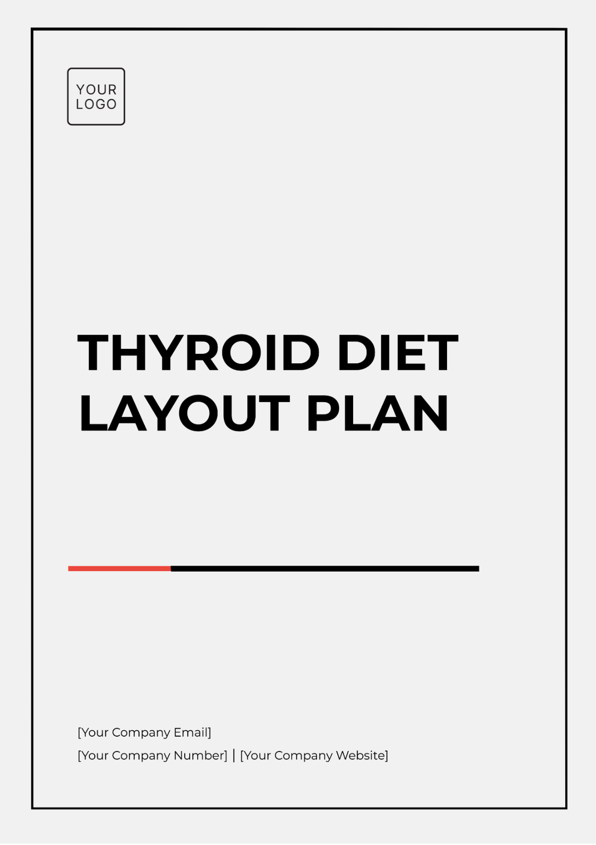 Thyroid Diet Layout Plan Template