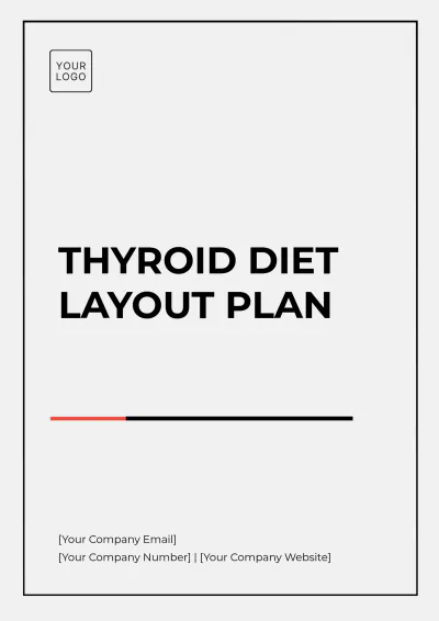 Free Thyroid Diet Layout Plan Template to Edit Online