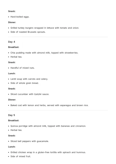 Free Thyroid Diet Layout Plan Template to Edit Online