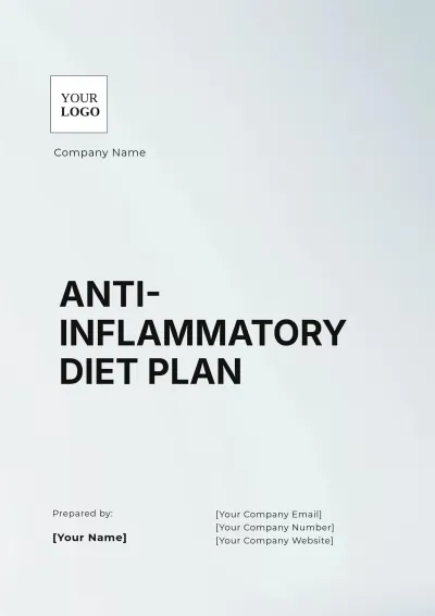 Free Anti-Inflammatory Diet Plan Template to Edit Online