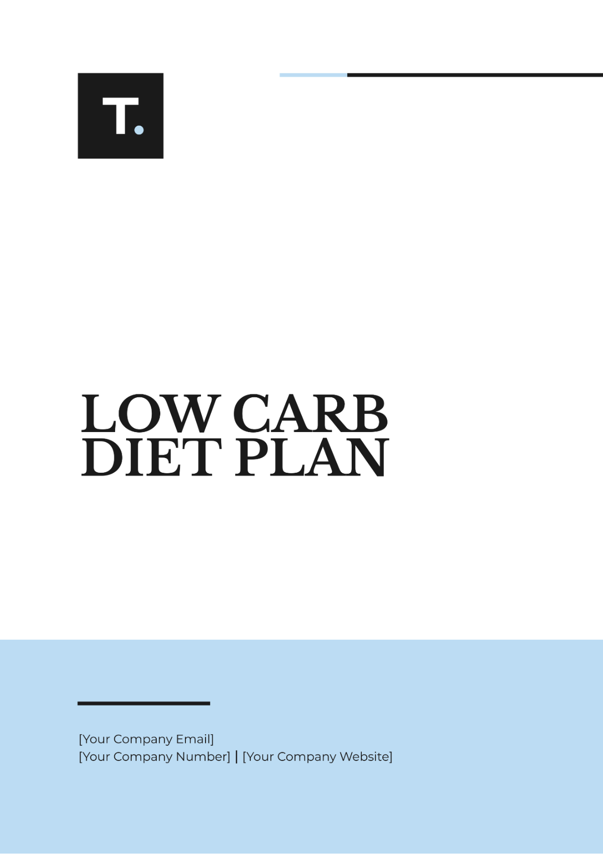 Low Carb Diet Plan Template