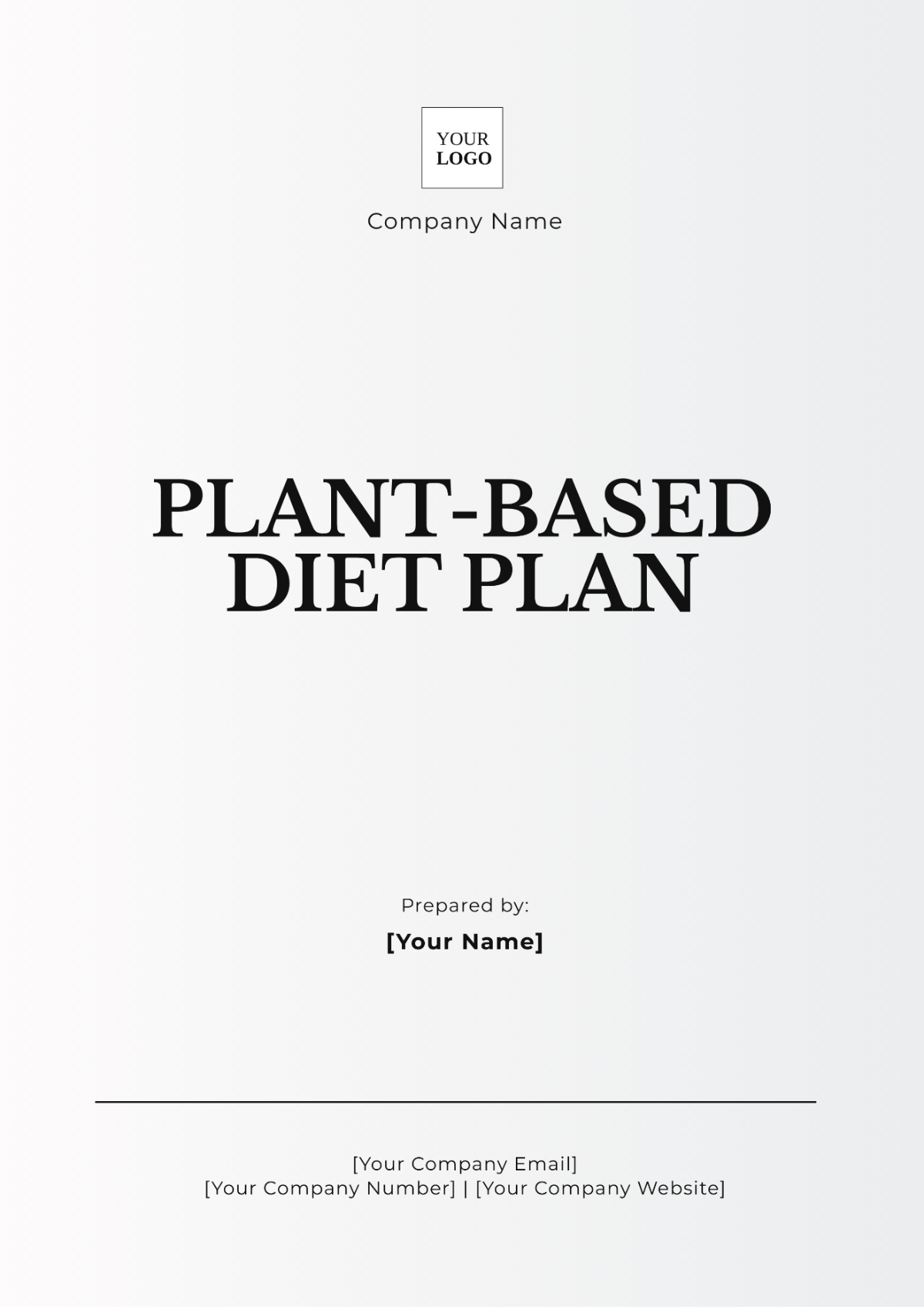 Plant-Based Diet Plan Template - Edit Online & Download