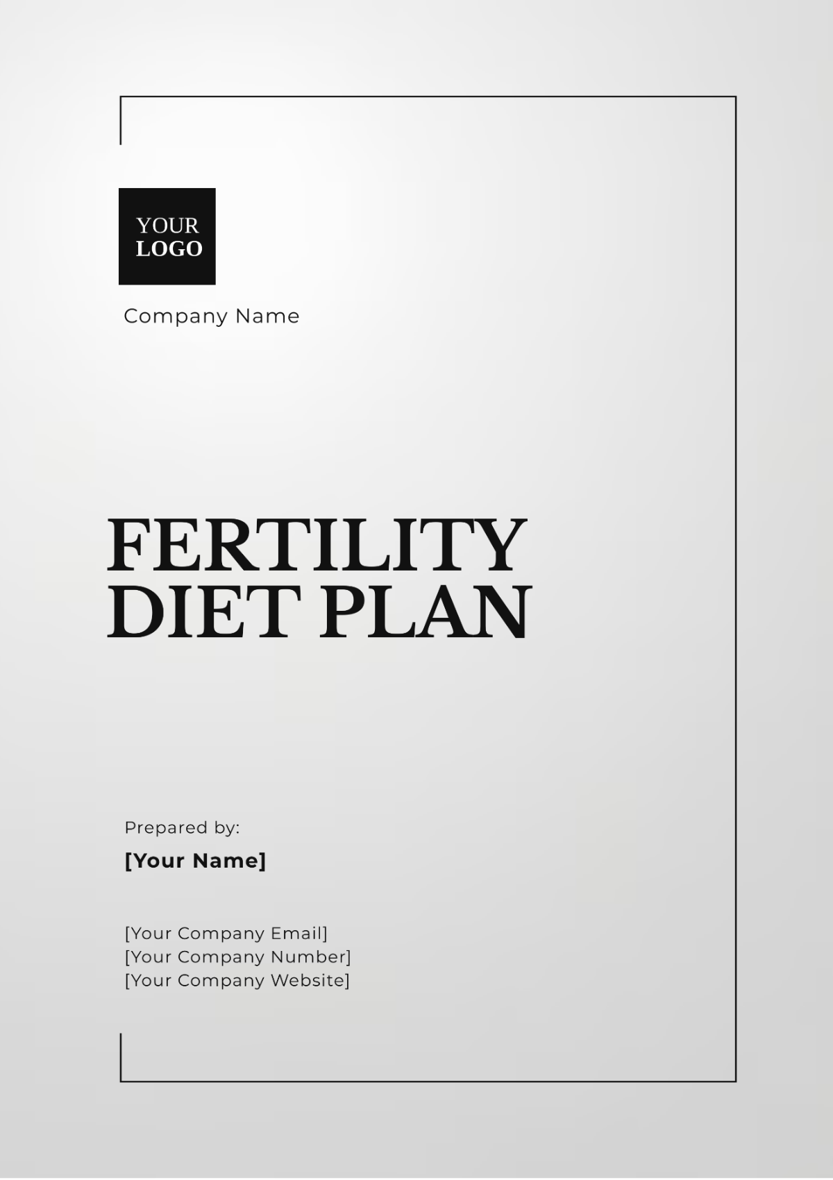 Fertility Diet Plan Template