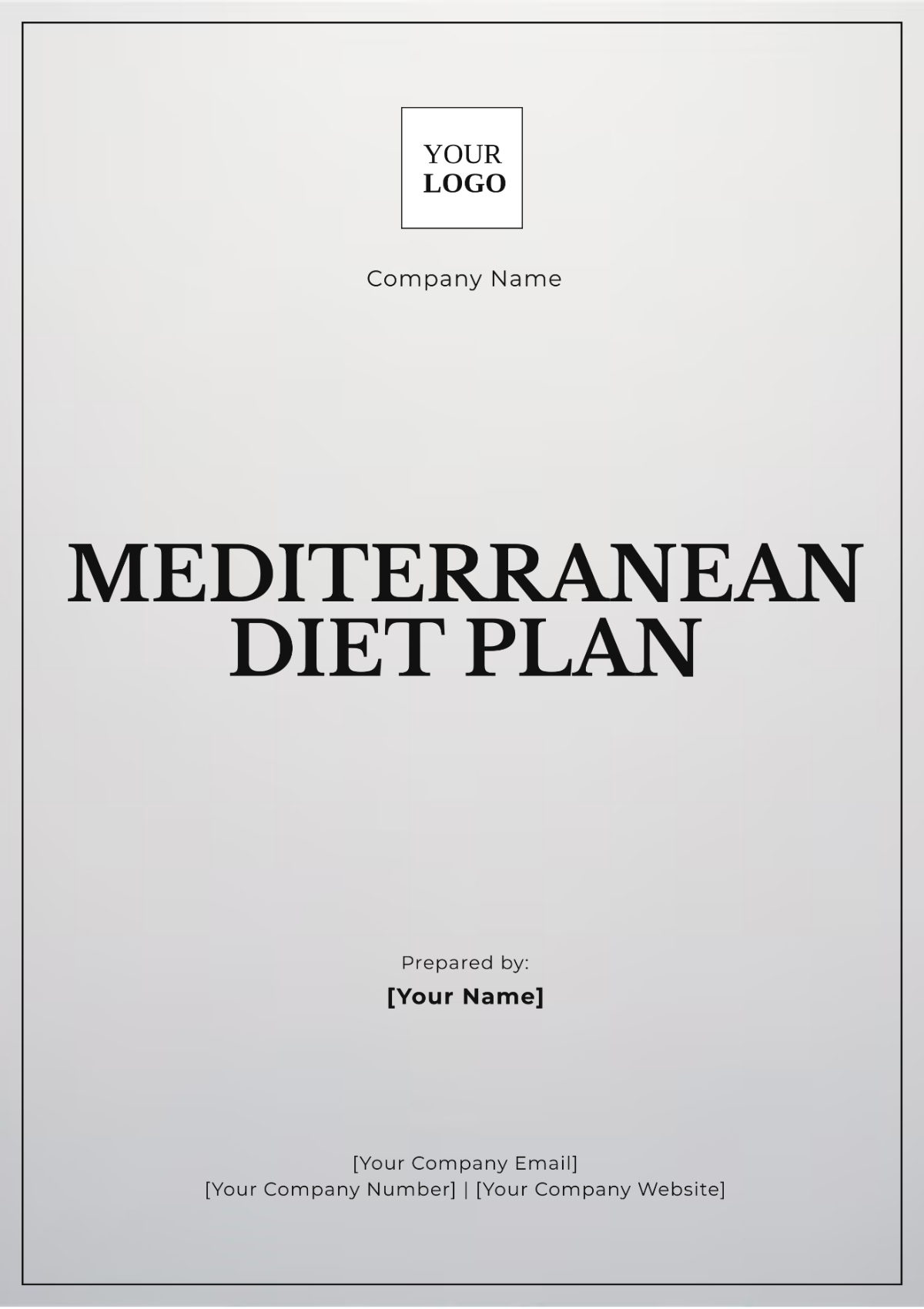 Mediterranean Diet Plan Template