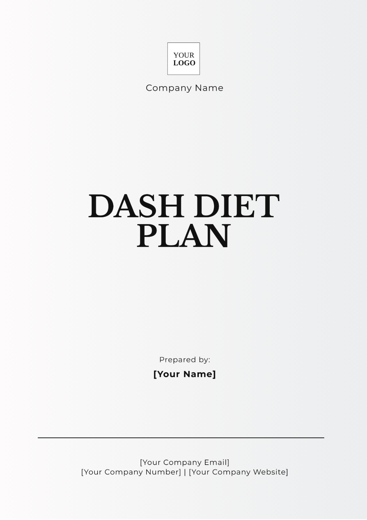 DASH Diet Plan Template