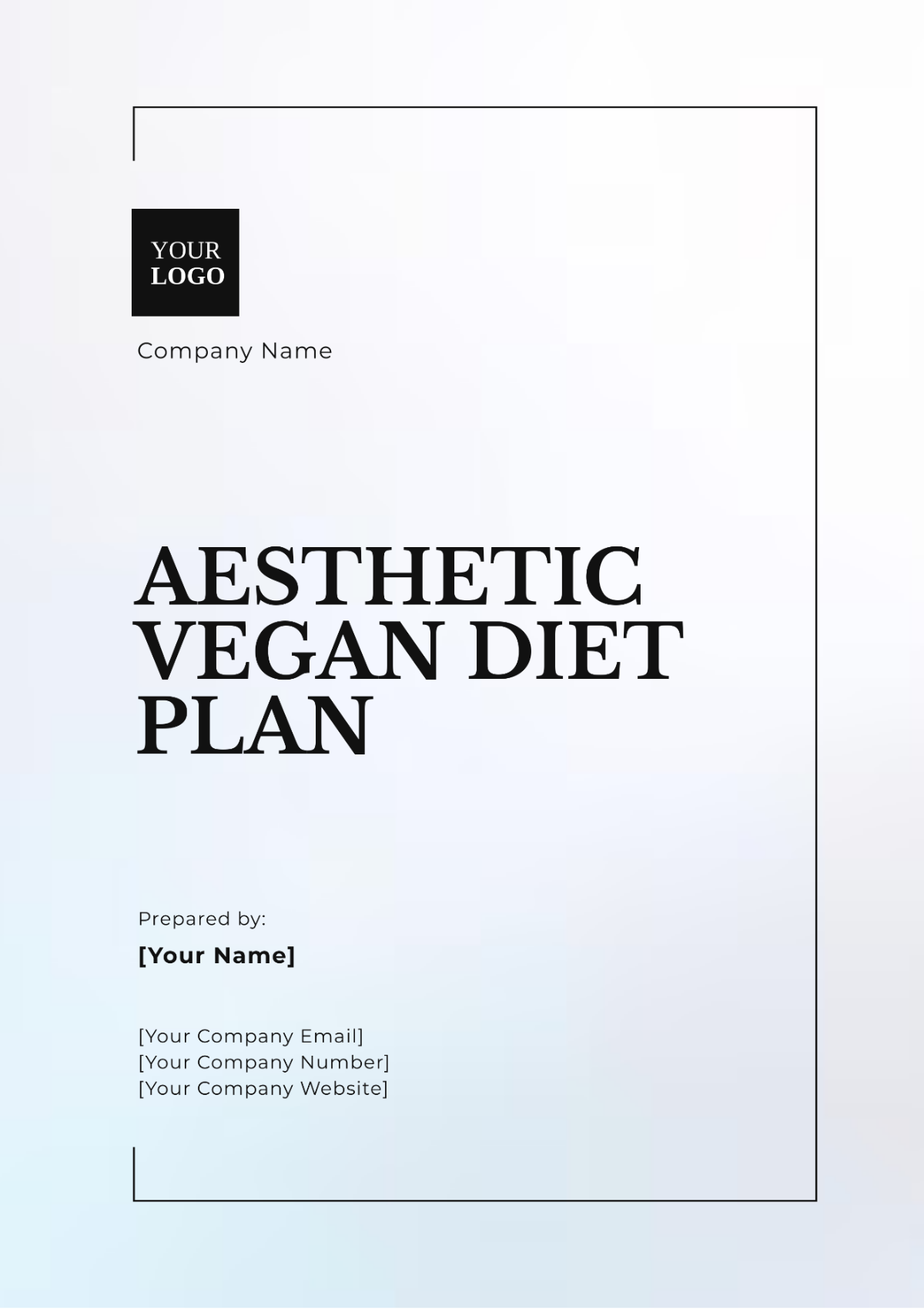 Free Aesthetic Vegan Diet Plan Template - Edit Online & Download ...