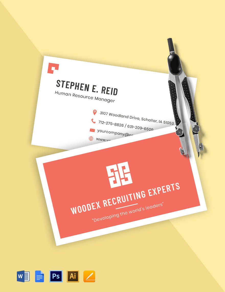 Professional HR Business Card Template