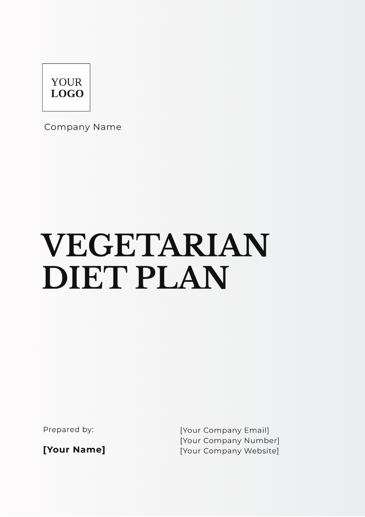 Vegetarian Diet Plan Template - Edit Online & Download