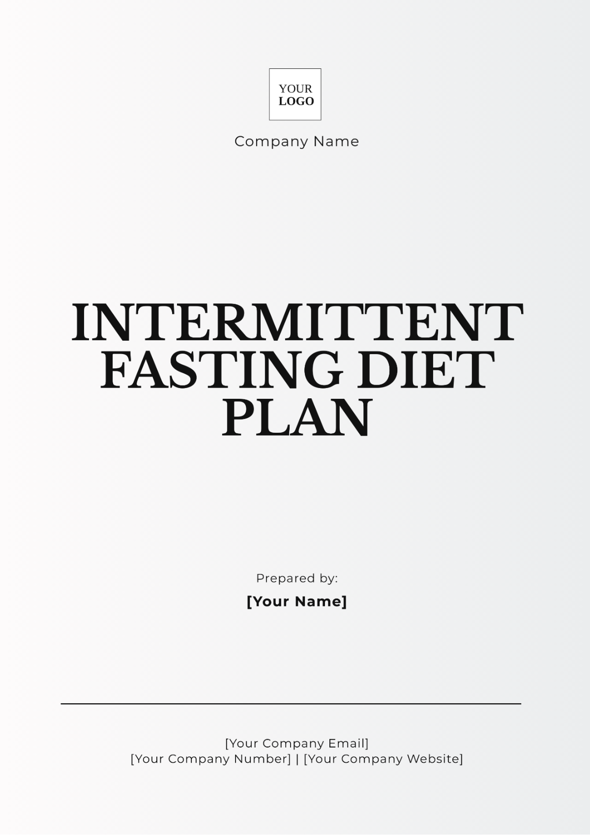 Intermittent Fasting Diet Plan Template - Edit Online & Download