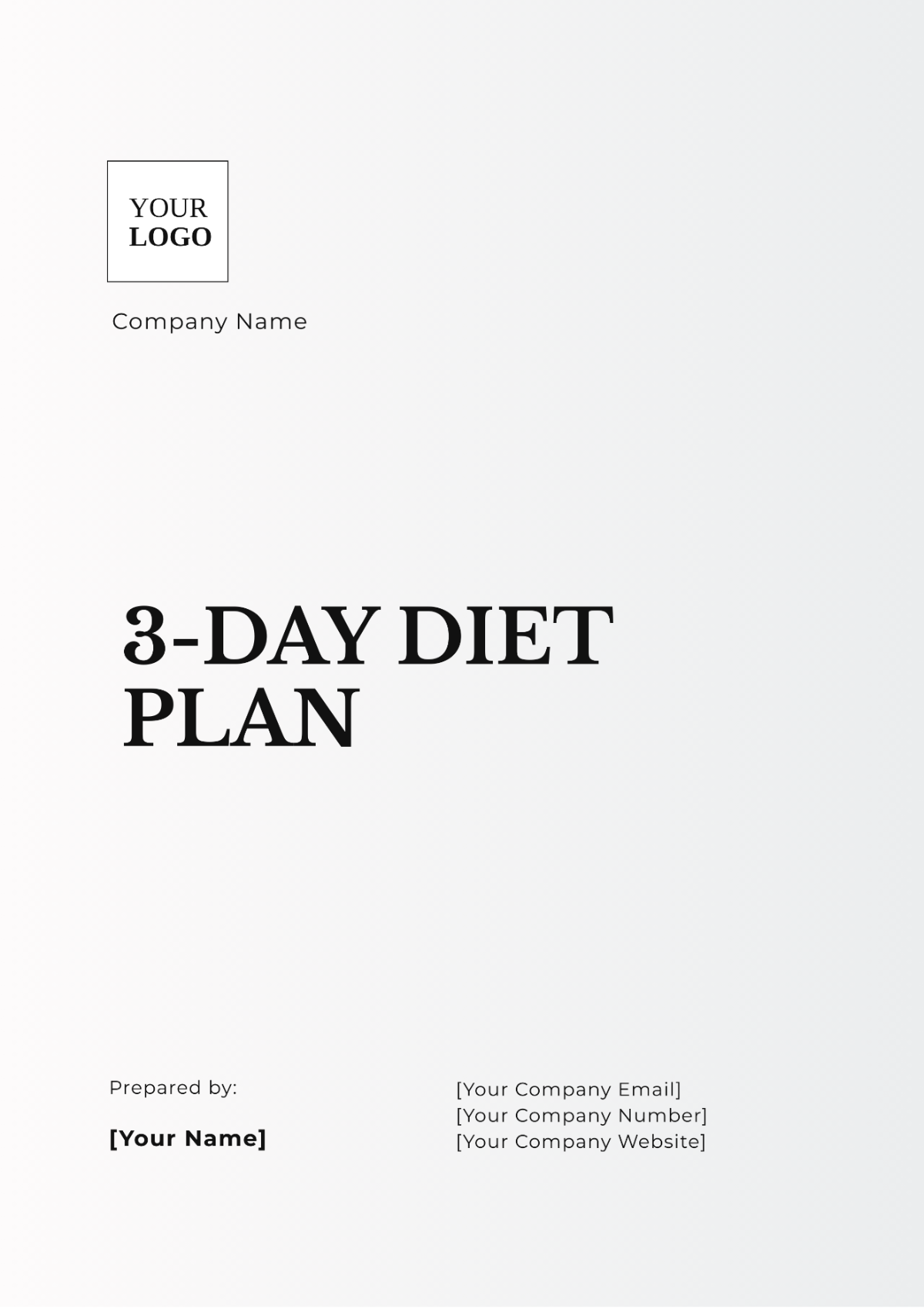 3-Day Diet Plan Template