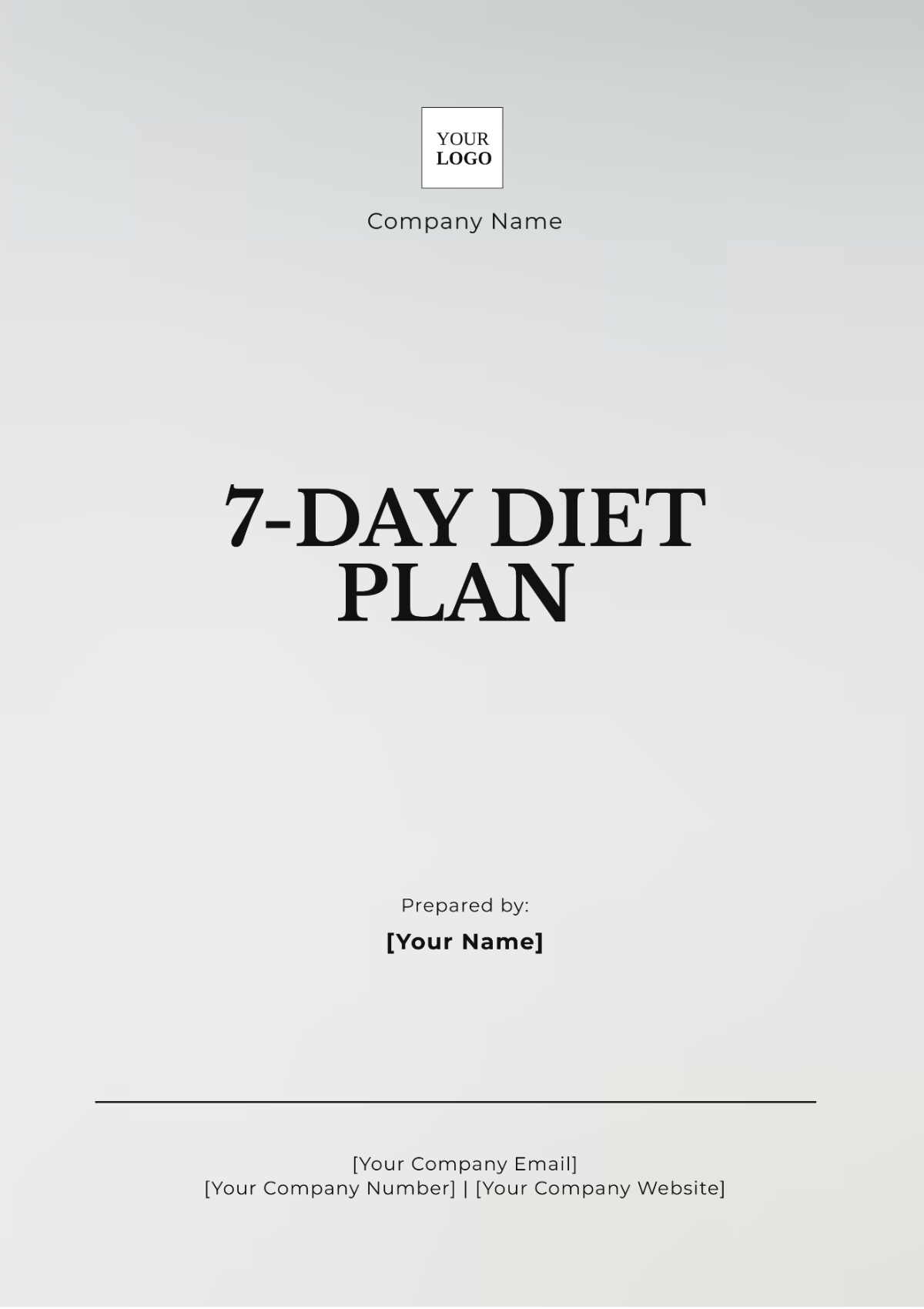 7-Day Diet Plan Template - Edit Online & Download