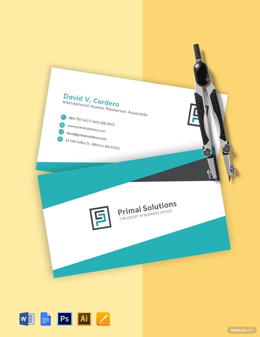 HR Manager Business Card Template