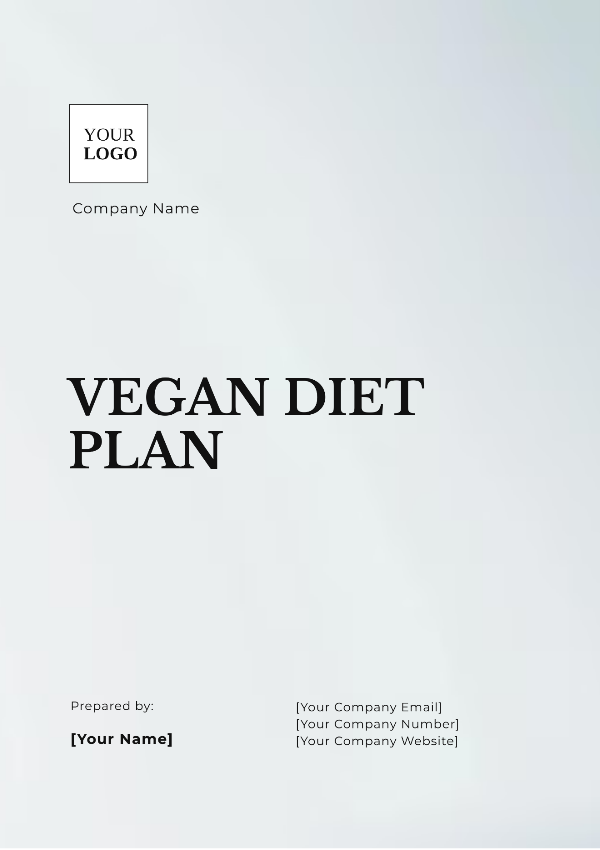 Vegan Diet Plan Template - Edit Online & Download