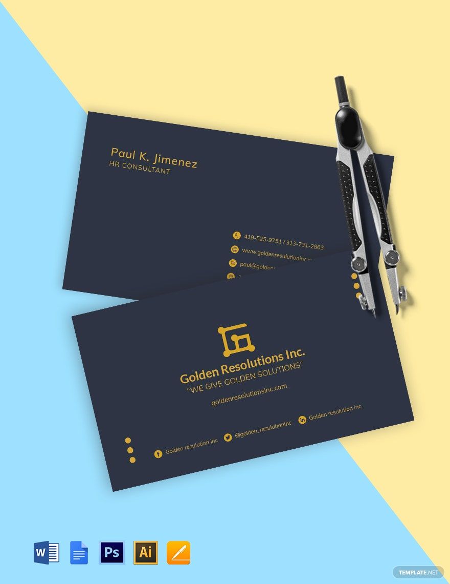 HR Consultant Business Card Template