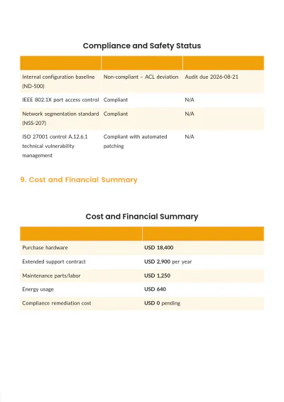 Free Equipment Report Template to Edit Online