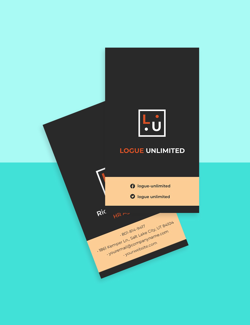 HR agency business card template Format