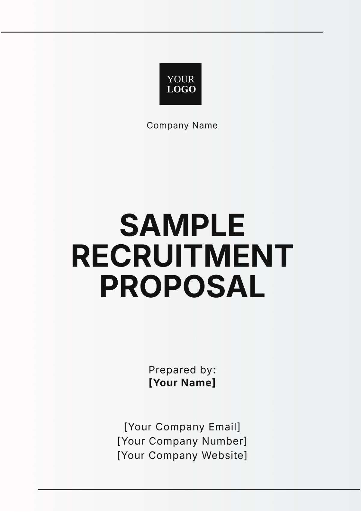 Sample Recruitment Proposal Template - Edit Online & Download