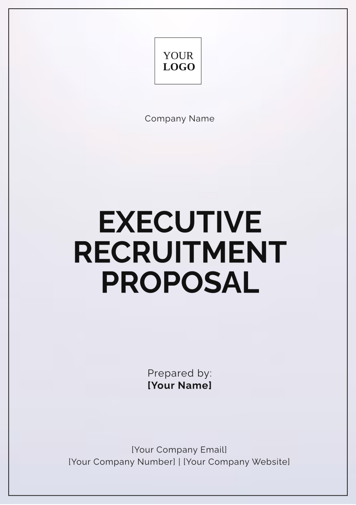 Executive Recruitment Proposal Template - Edit Online & Download