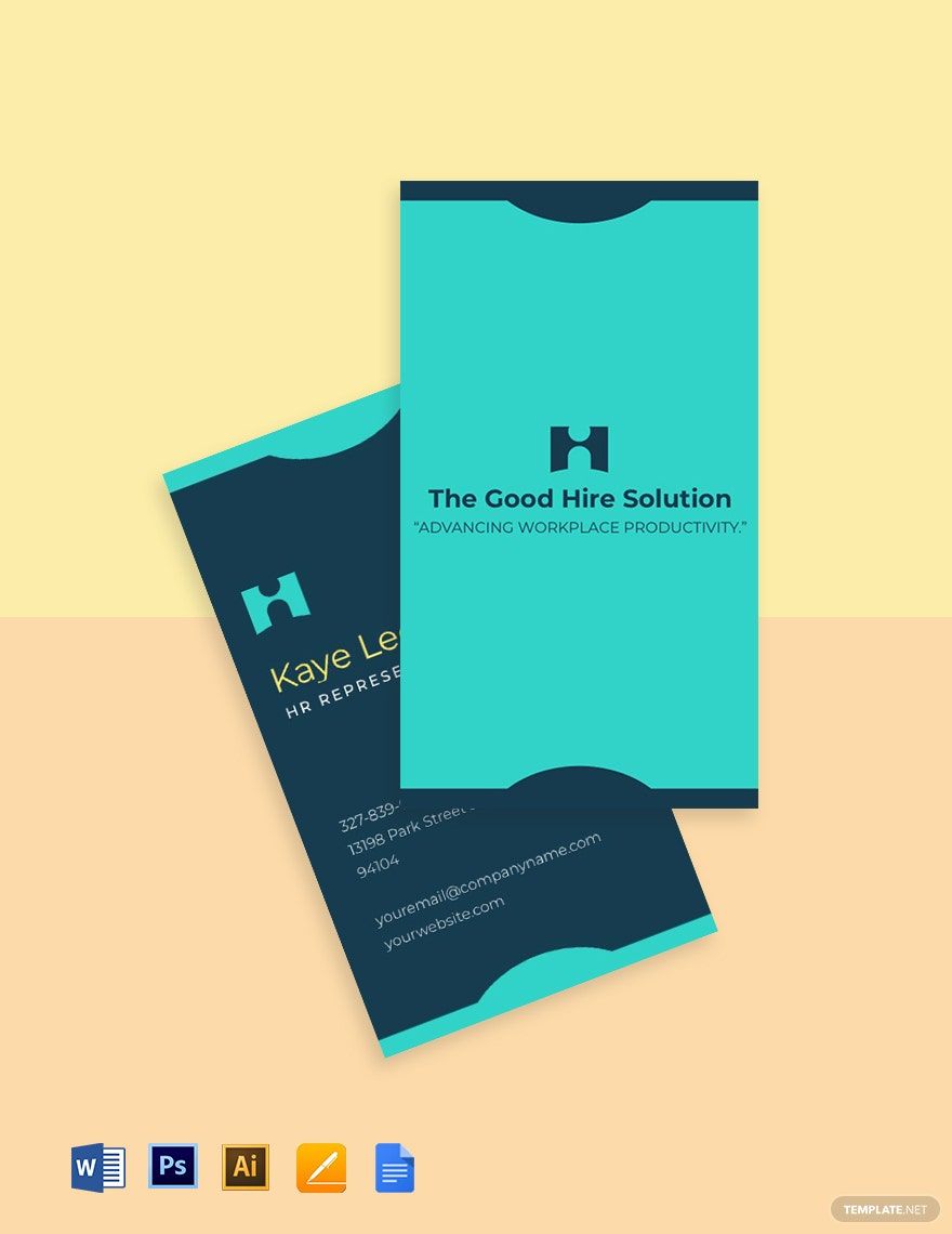 HR Services Business Card Template
