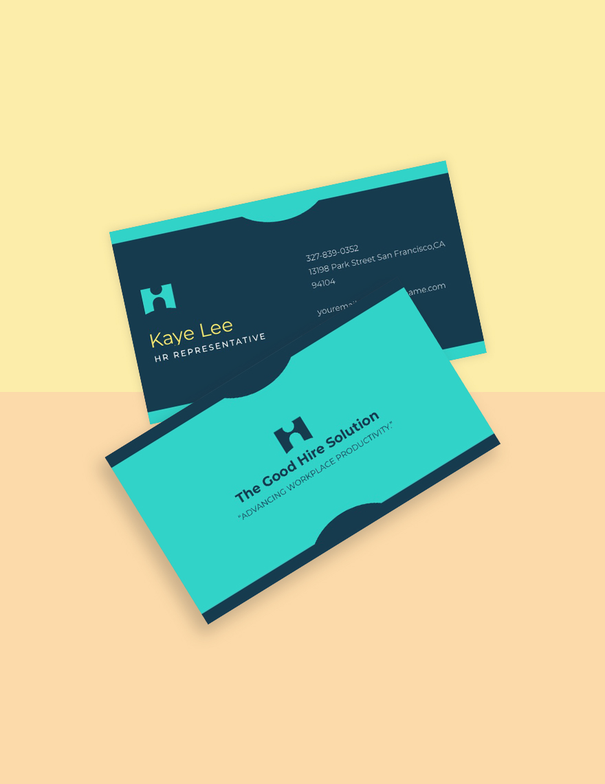 HR Services business card template Format