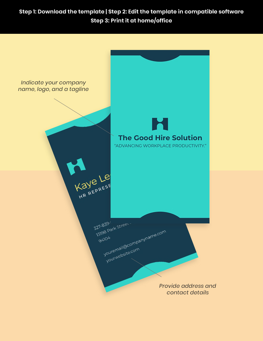 HR Services business card template Sample