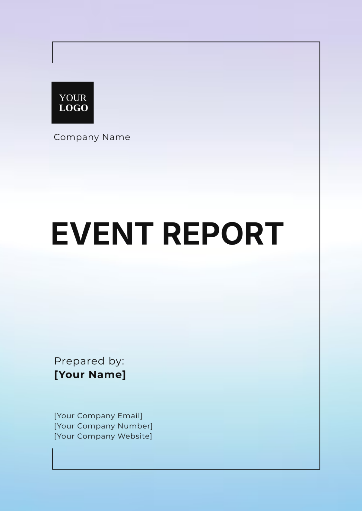 Free Event Report Template