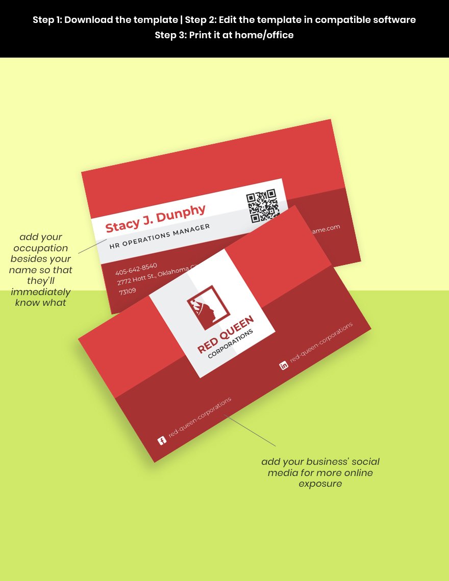 HR Operations Business Card Template