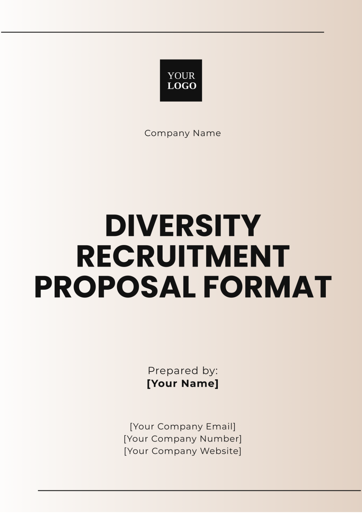 Diversity Recruitment Proposal Format Template