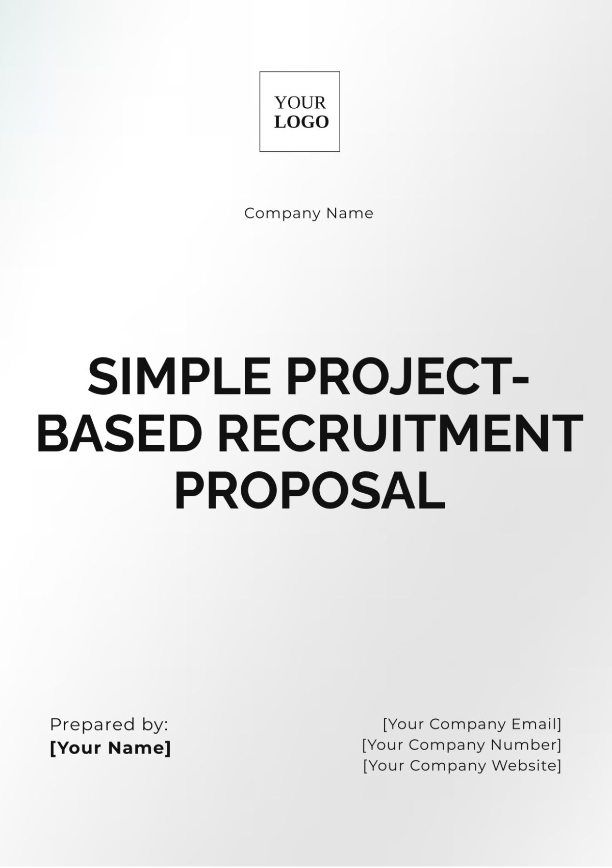 Simple Project-Based Recruitment Proposal Template