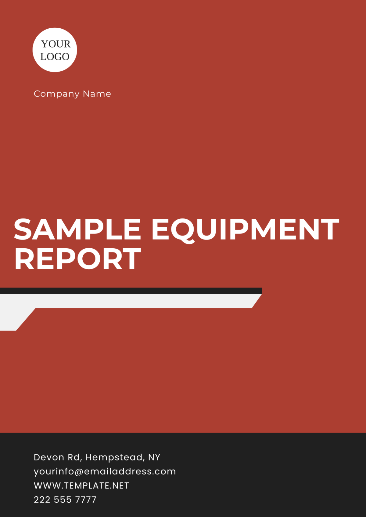 Sample Equipment Report Template - Edit Online & Download