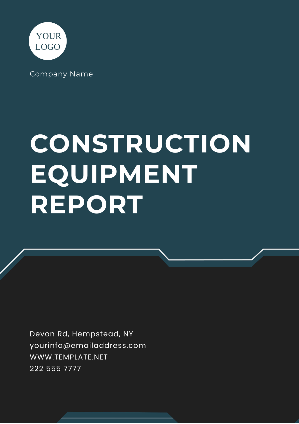 Construction Equipment Report Template - Edit Online & Download