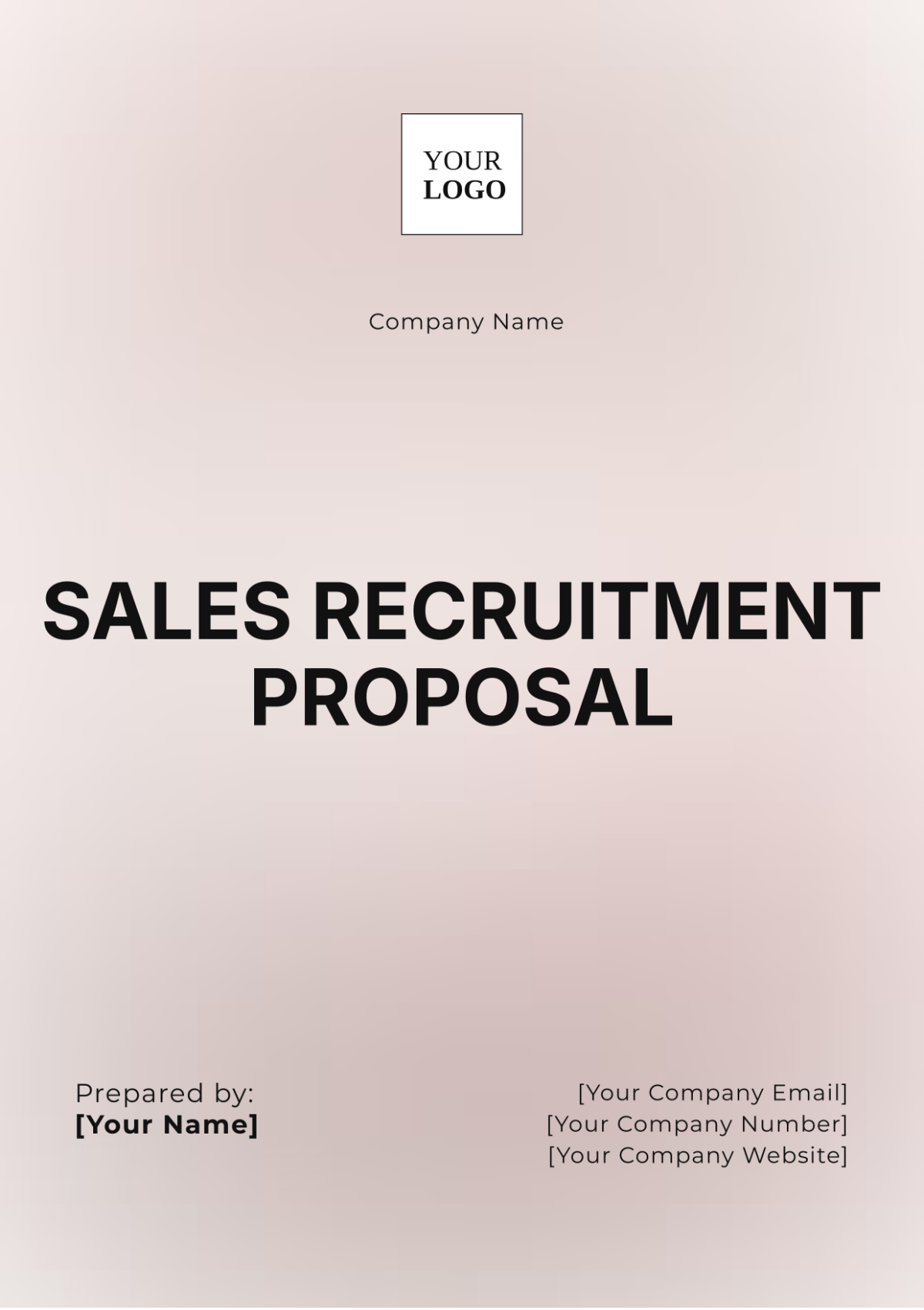 Sales Recruitment Proposal Template