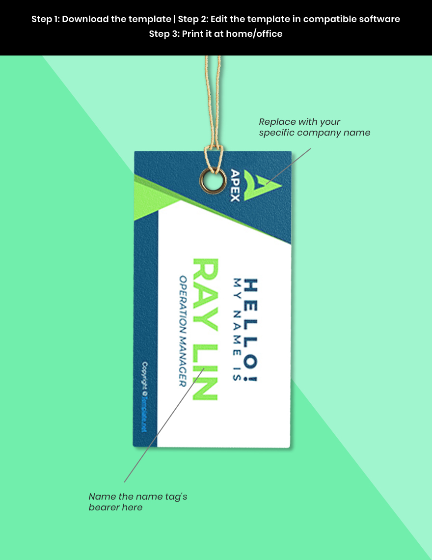 HR Operations Name Tag Template