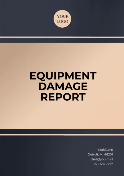 Free Equipment Damage Report Template to Edit Online